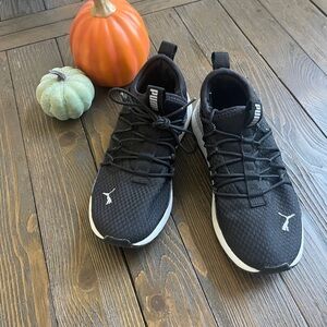 Puma black and silver sneakers